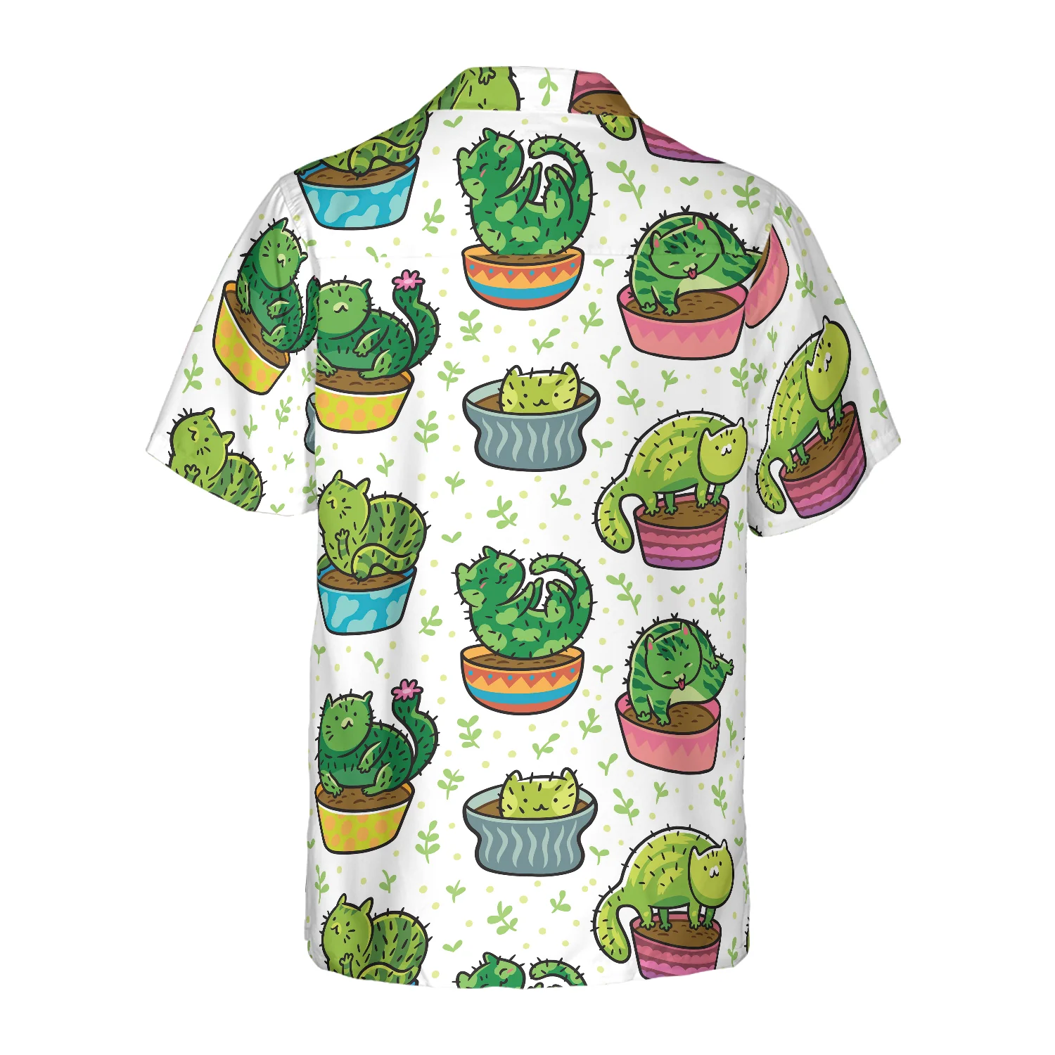 Cactus Cats Hawaiian Shirt Aloha Shirt For Men and Women