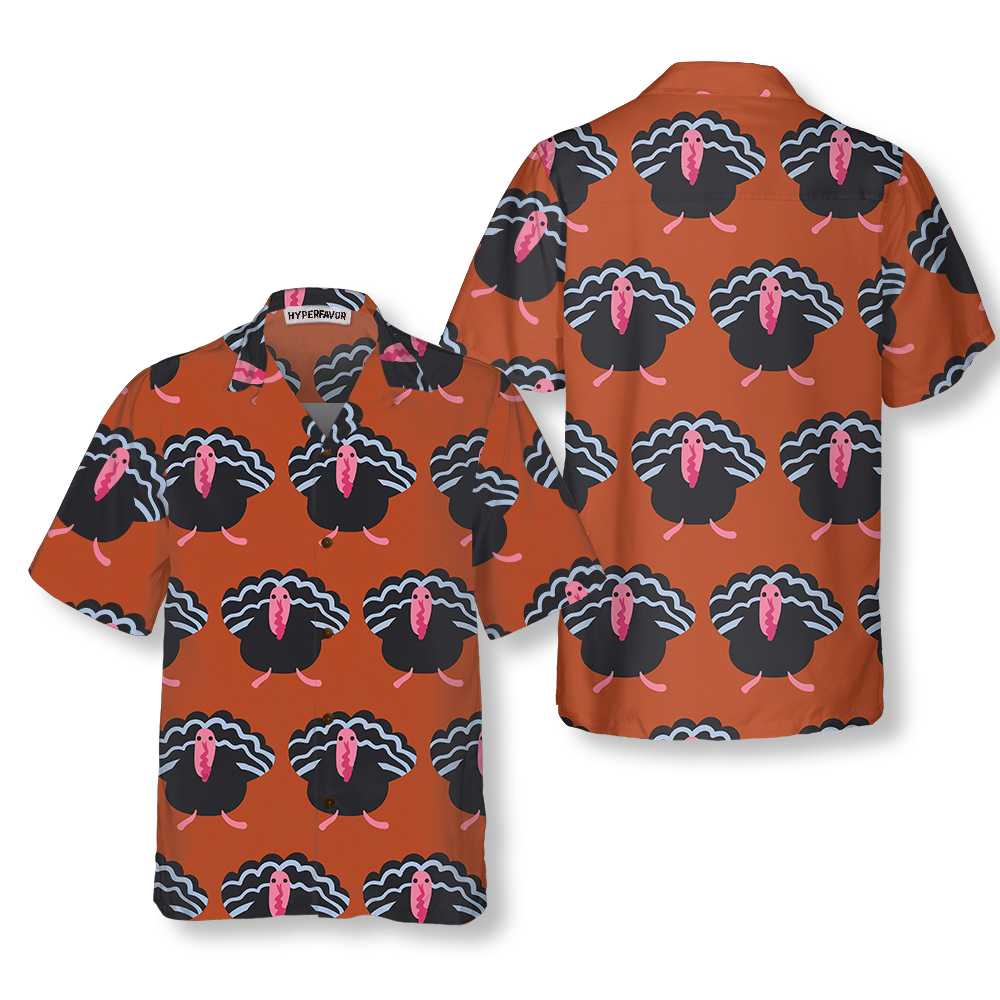 Turkey Farm Thanksgiving Hawaiian Shirt Turkey Hawaiian Shirt Best Gift For Thanksgiving Aloha Shirt For Men and Women