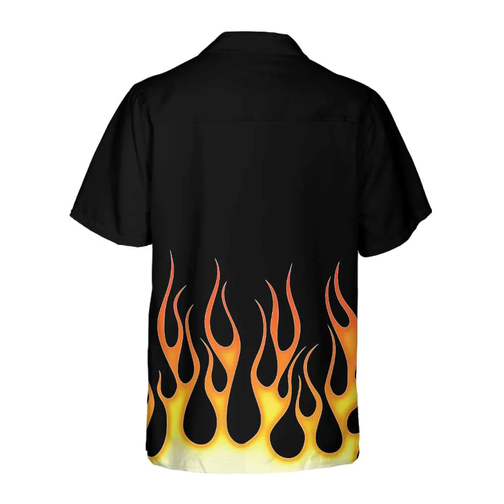 Burning Flame Hawaiian Shirt Short Sleeve Flame Shirt Flame Print Shirt Aloha Shirt For Men and Women