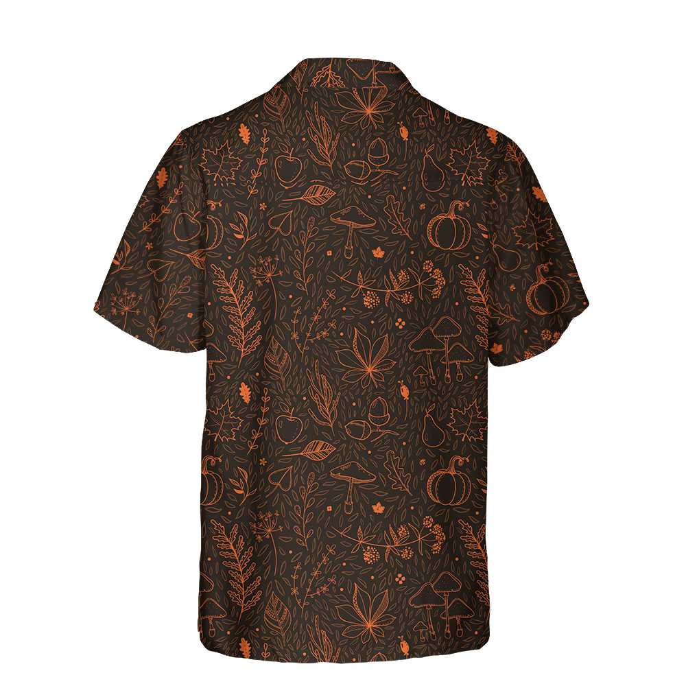 Orange Autumn Harvest Thanksgiving Hawaiian Shirt Unique Thanksgiving Gift Aloha Shirt For Men and Women