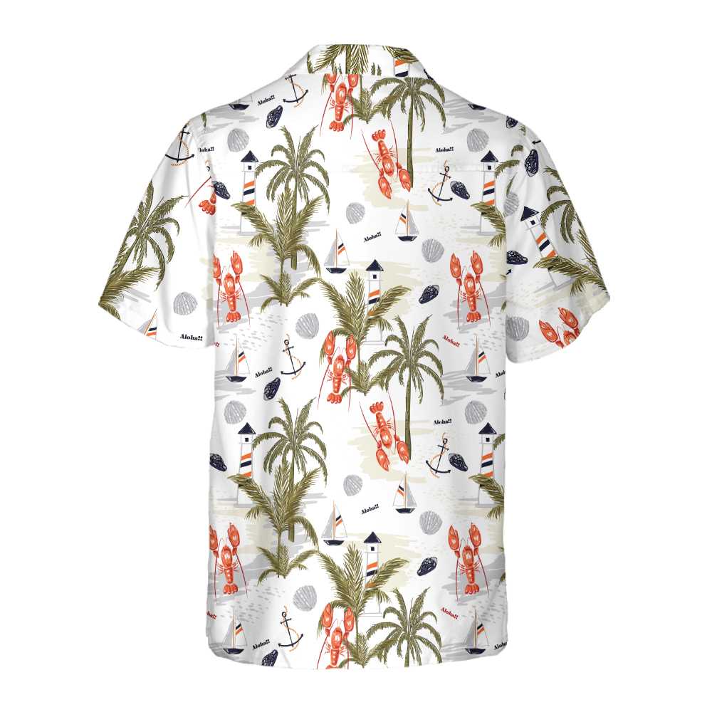 Summer Island Of Lobster Hawaiian Shirt Tropical Lobster Shirt  Women Lobster Gift Idea Aloha Shirt For Men and Women