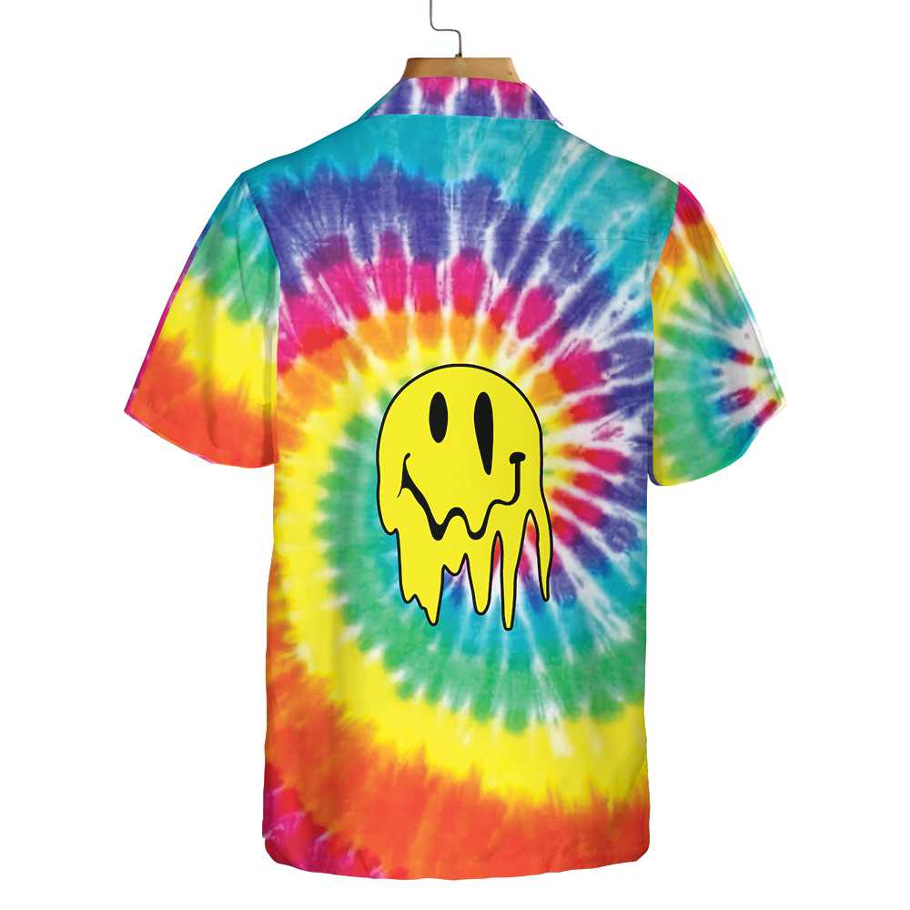 Trippy Hippie Rainbow Tie Dye Hippie Hawaiian Shirt Unique Hippie Shirt Aloha Shirt For Men and Women