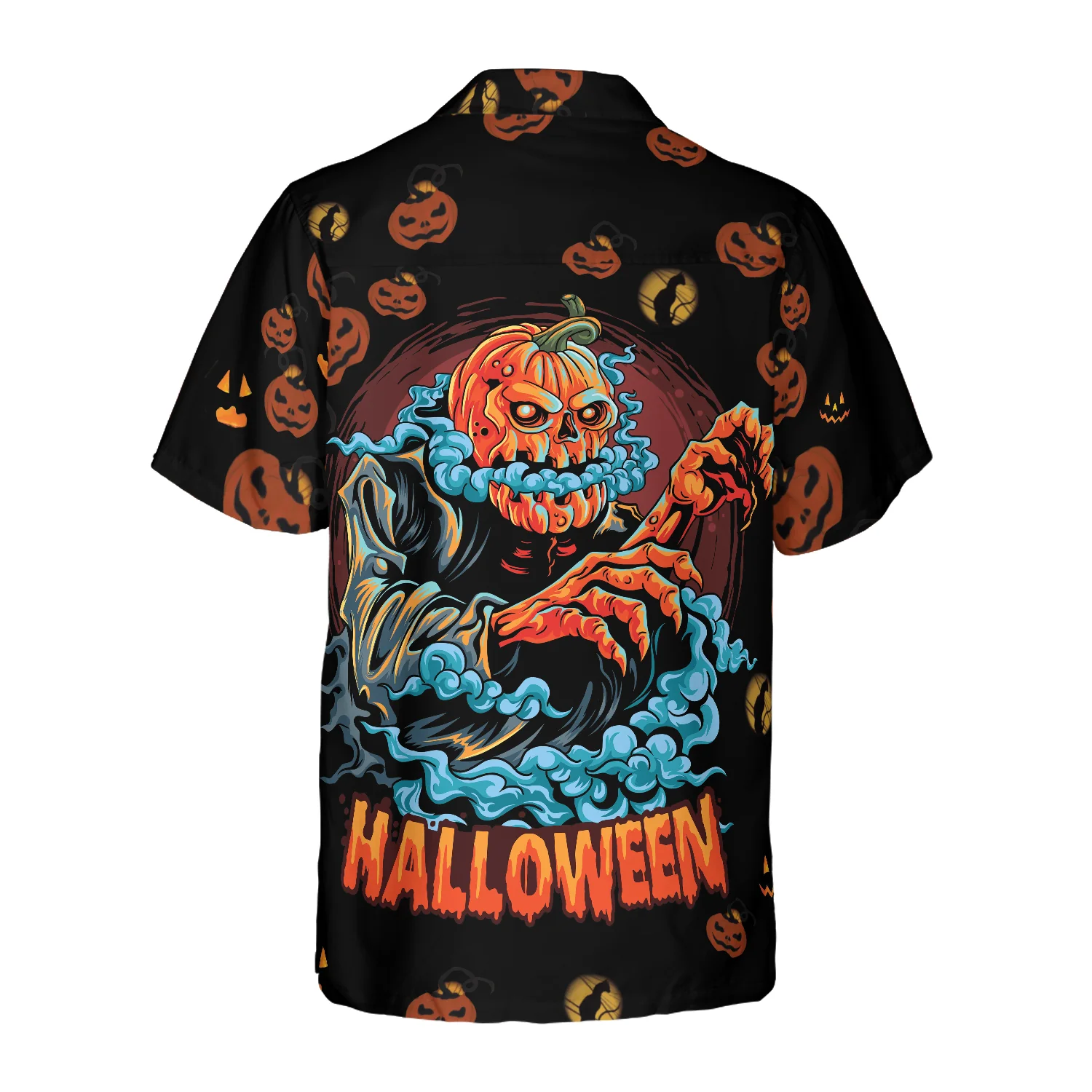 Scary Pumpkin For Halloween Night Hawaiian Shirt Aloha Shirt For Men and Women