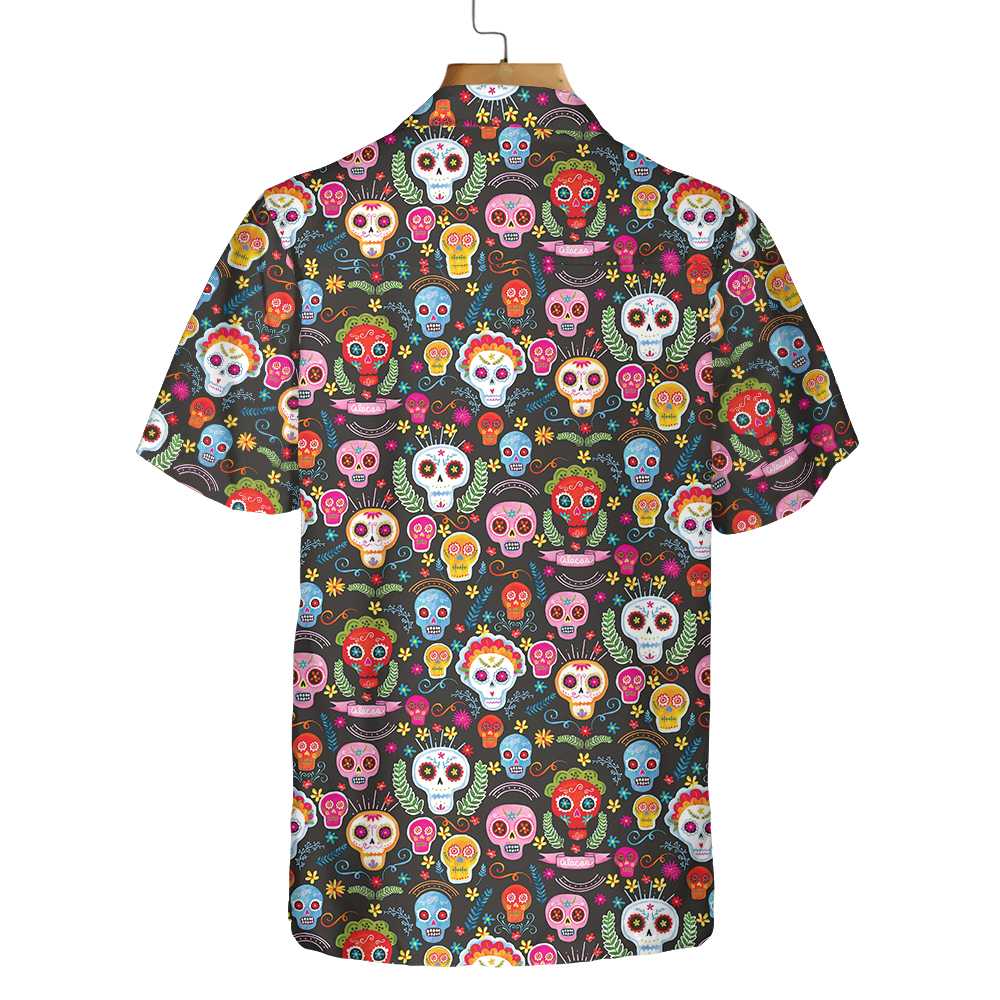 Sugar Skull Pattern Dia De Los Muertos Hawaiian Shirt Mexican Sugar Shirt Best Day Of The Dead Gift Aloha Shirt For Men and Women