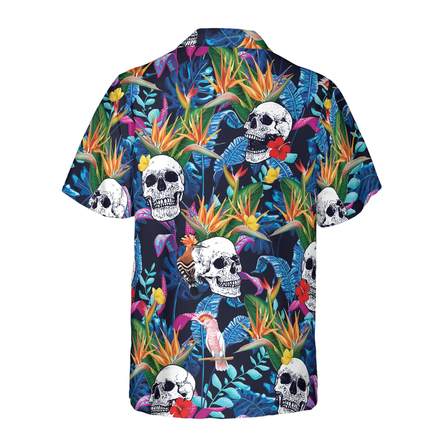 Colorful Tropical Forest And Skull Hawaiian Shirt Aloha Shirt For Men and Women