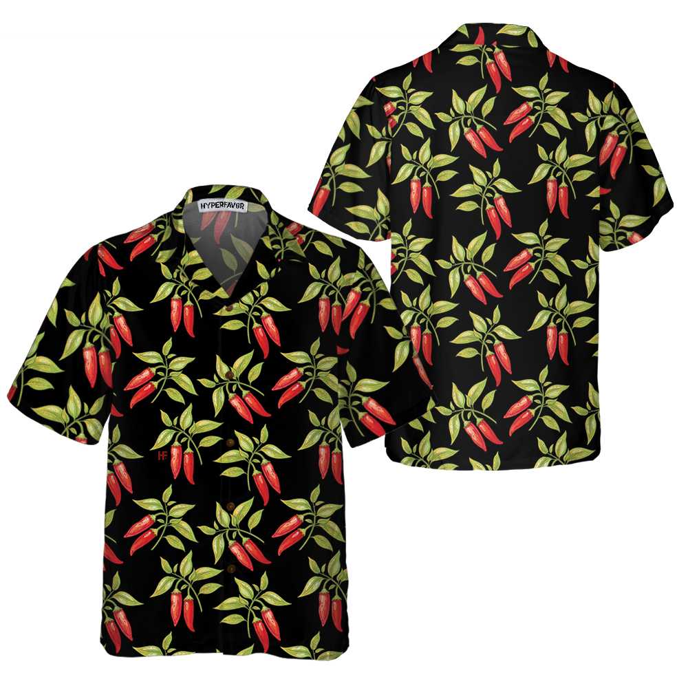 Bushes Of Red Chili Peppers Hawaiian Shirt Funny Red Pepper Shirt Red Hot Chilli Shirt Aloha Shirt For Men and Women