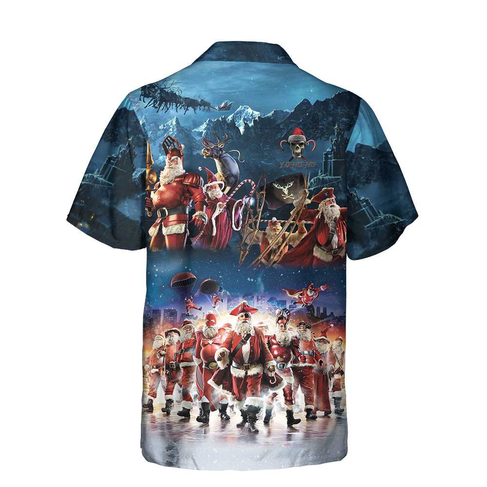 Santa Squad Funny Santa Hawaiian Shirt Christmas Hawaiian Shirt Aloha Shirt For Men and Women