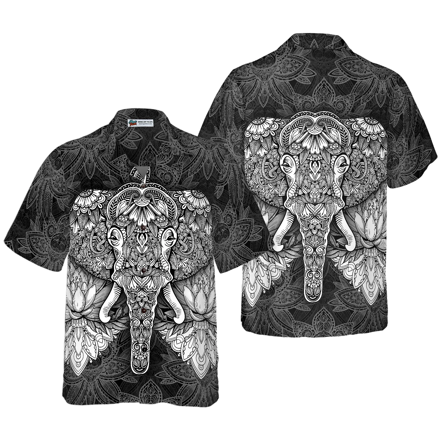 Mandala Elephant Hawaiian Shirt Aloha Shirt For Men and Women