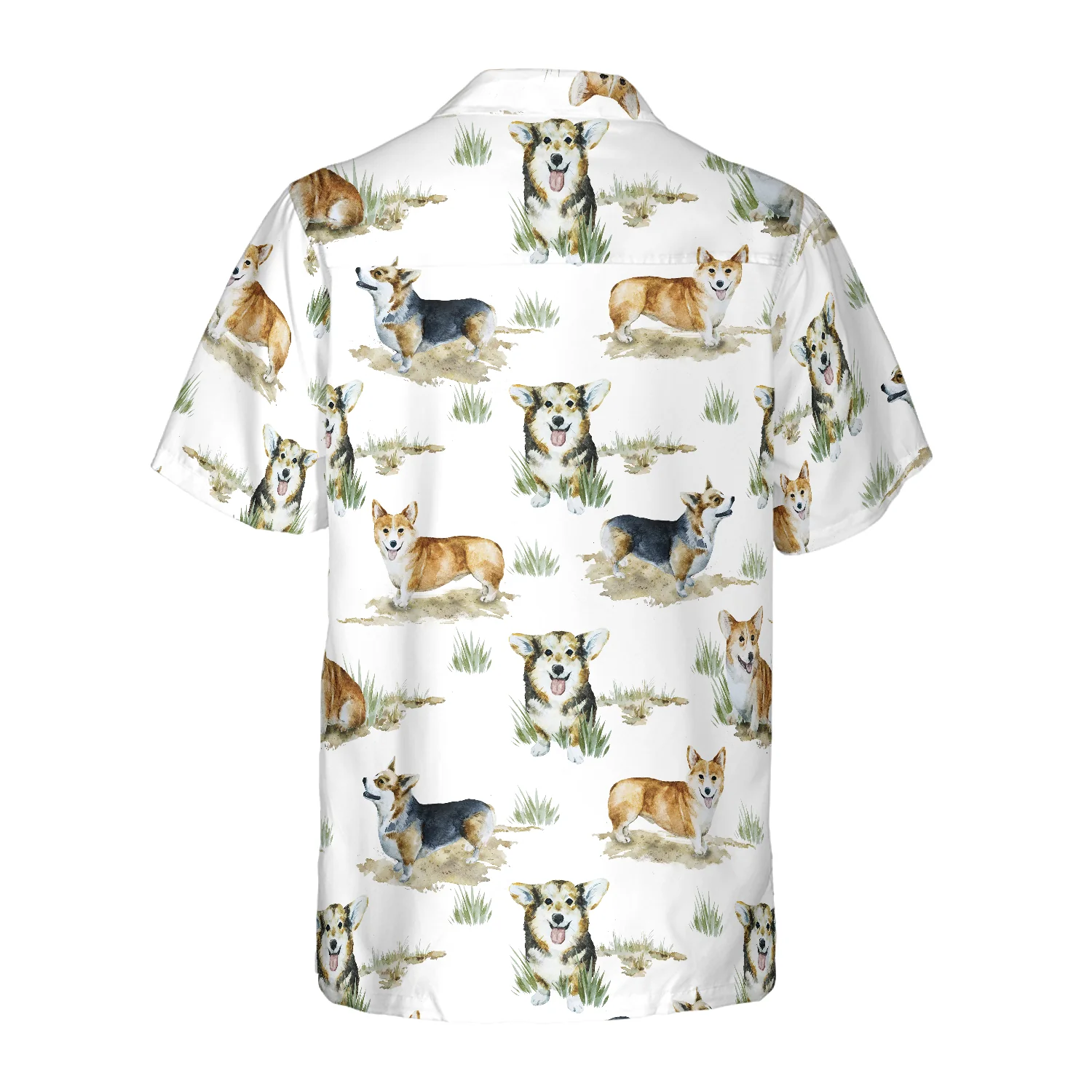 Smiling Corgi Shirt Hawaiian Shirt Aloha Shirt For Men and Women