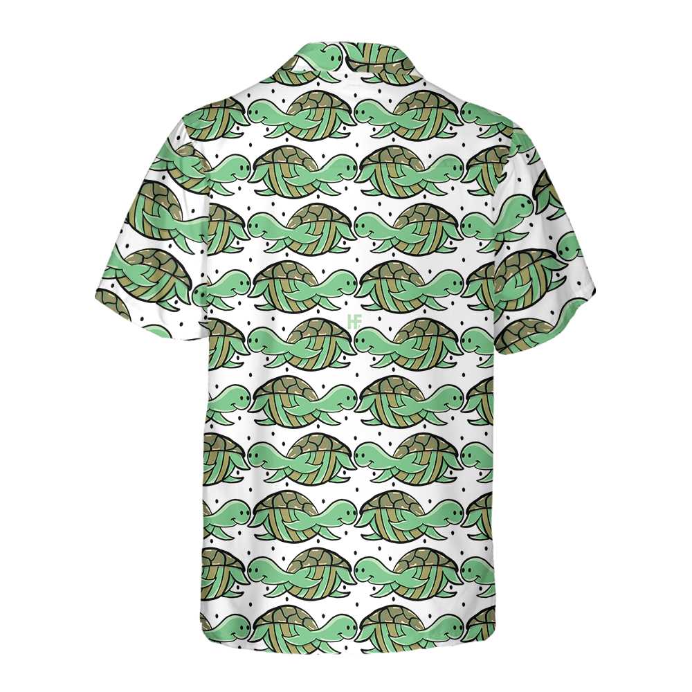 Green Turtles Pattern Hawaiian Shirt Turtle Shirt  Women Best Gift For Turtle Lover Aloha Shirt For Men and Women