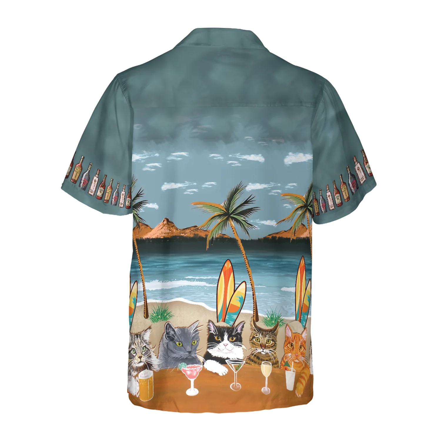 Cat Beer Alcohol Hawaiian Shirt Aloha Shirt For Men and Women