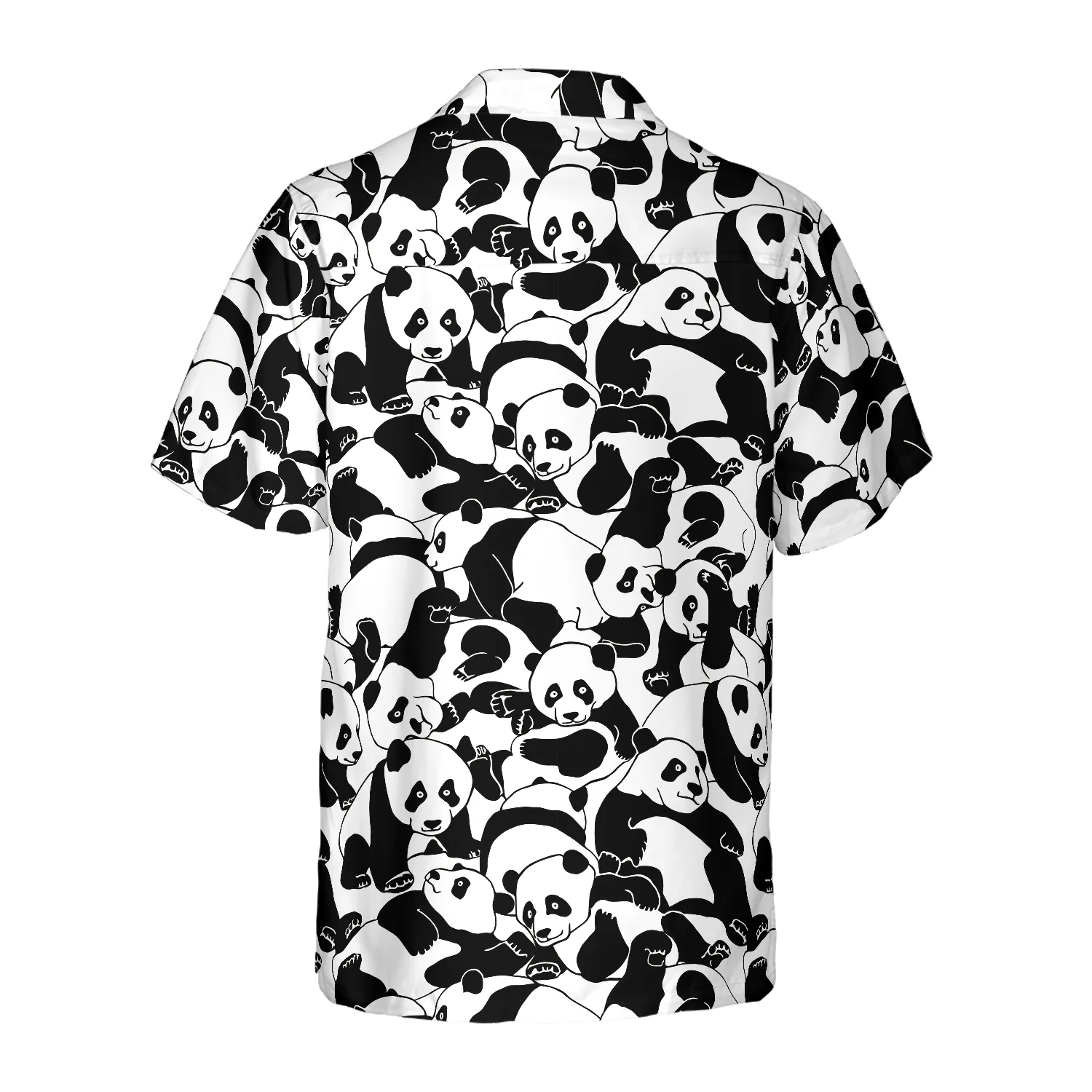 Cartoon Young Pandas Hawaiian Shirt Aloha Shirt For Men and Women