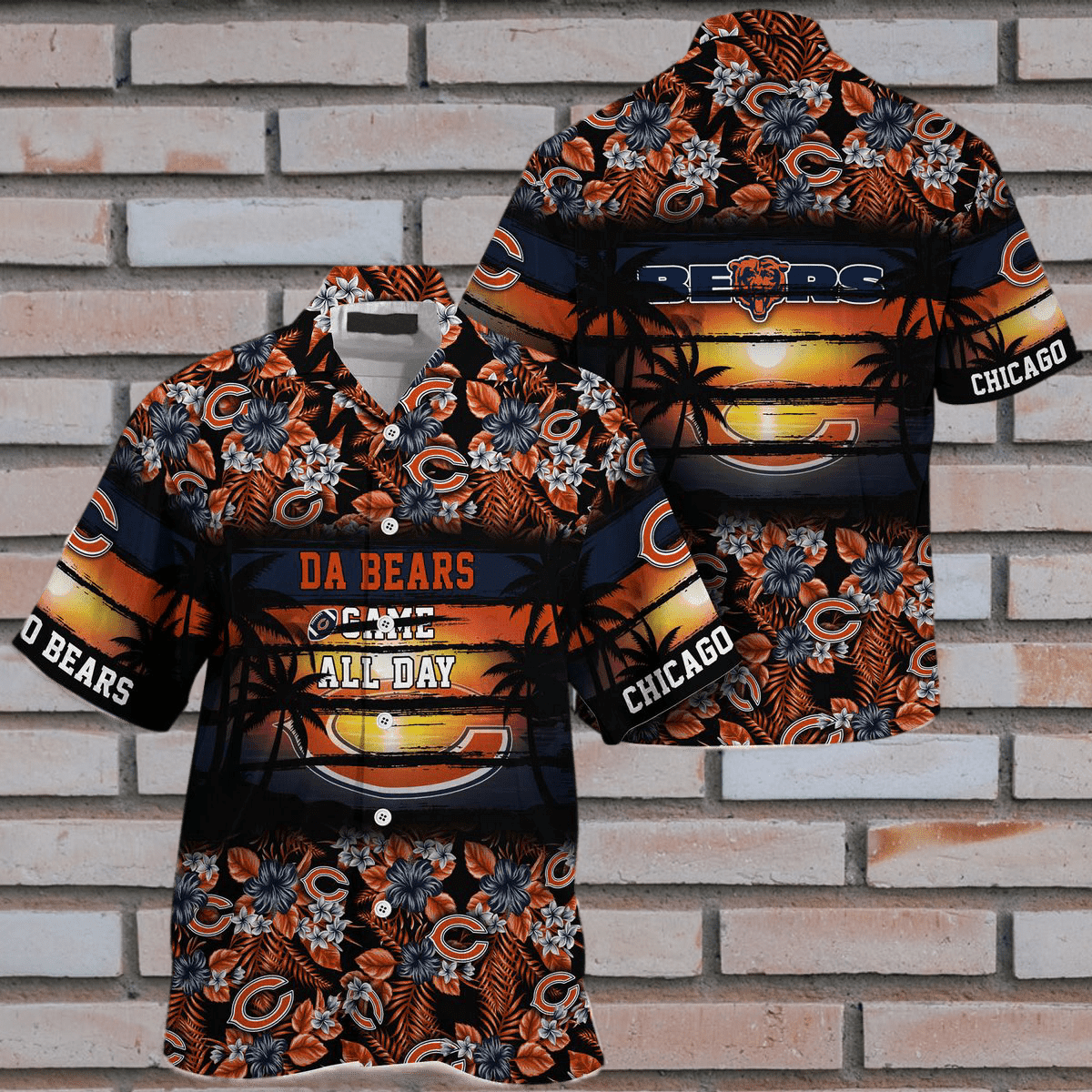 Chicago Bears NFLHawaiian Shirt Floral Pattern Sports EnthusiaStar Trek Summer Aloha Shirt For Men Women