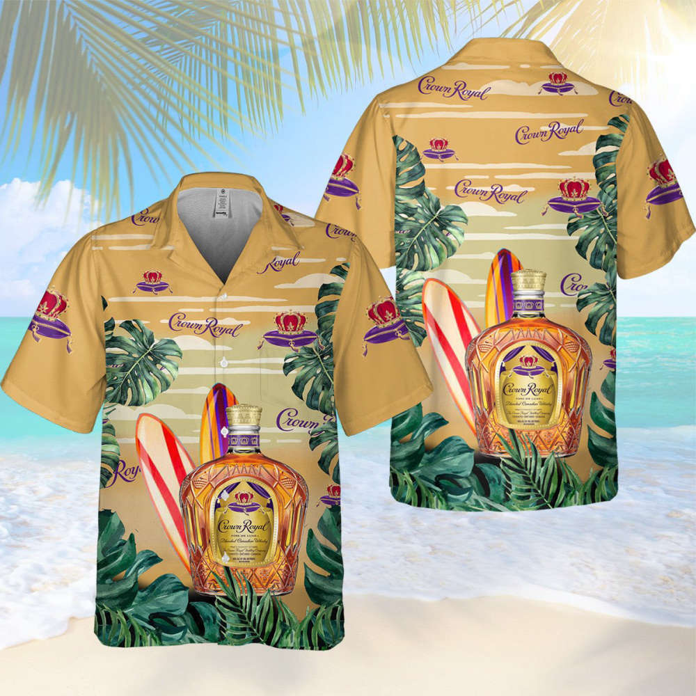 Crown Royal Surfing Tropical ForeStar Trek Hawaiian Shirt