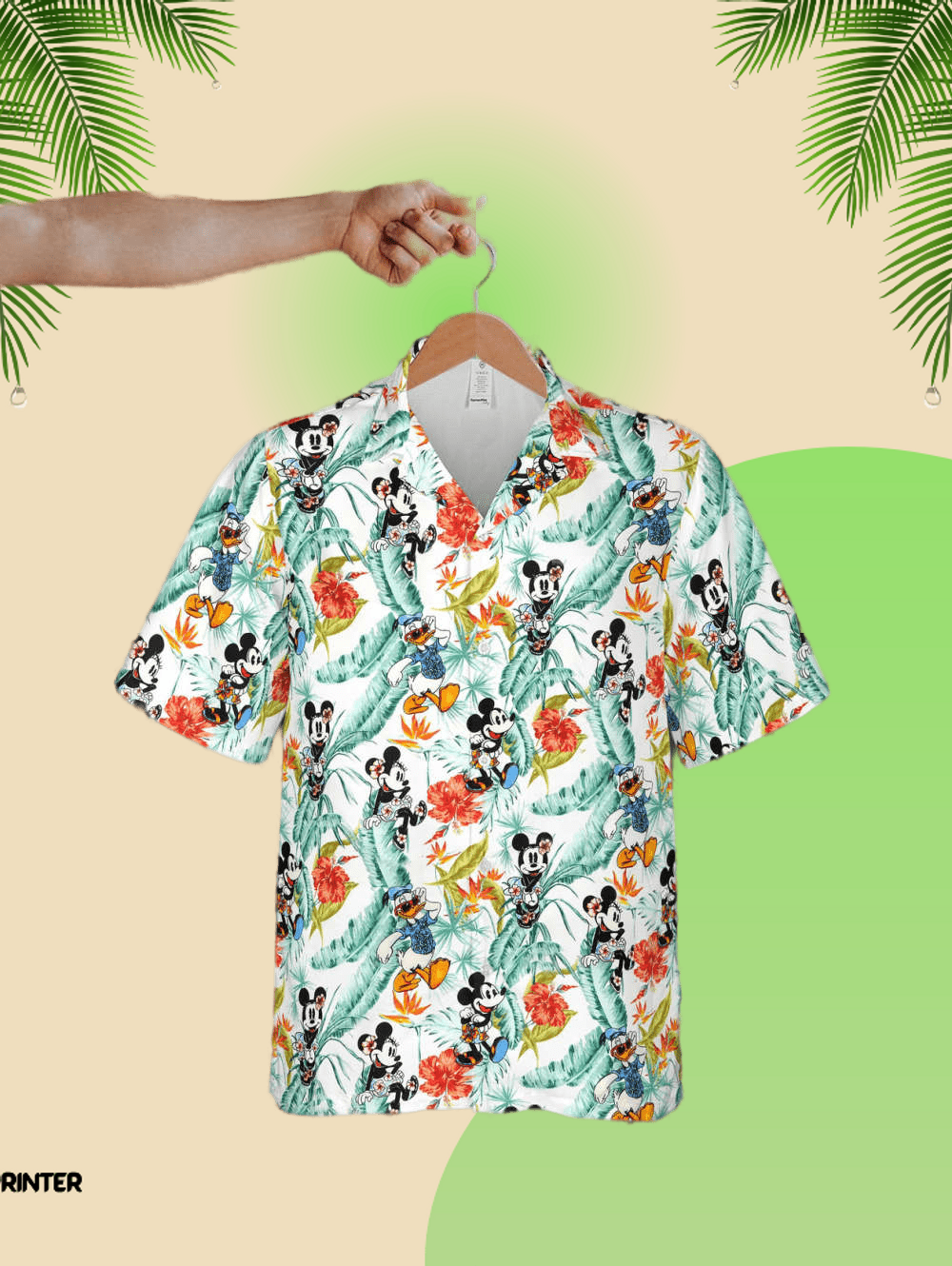 Mickey Minnie Donald Duck Tropical Hawaiian Shirt