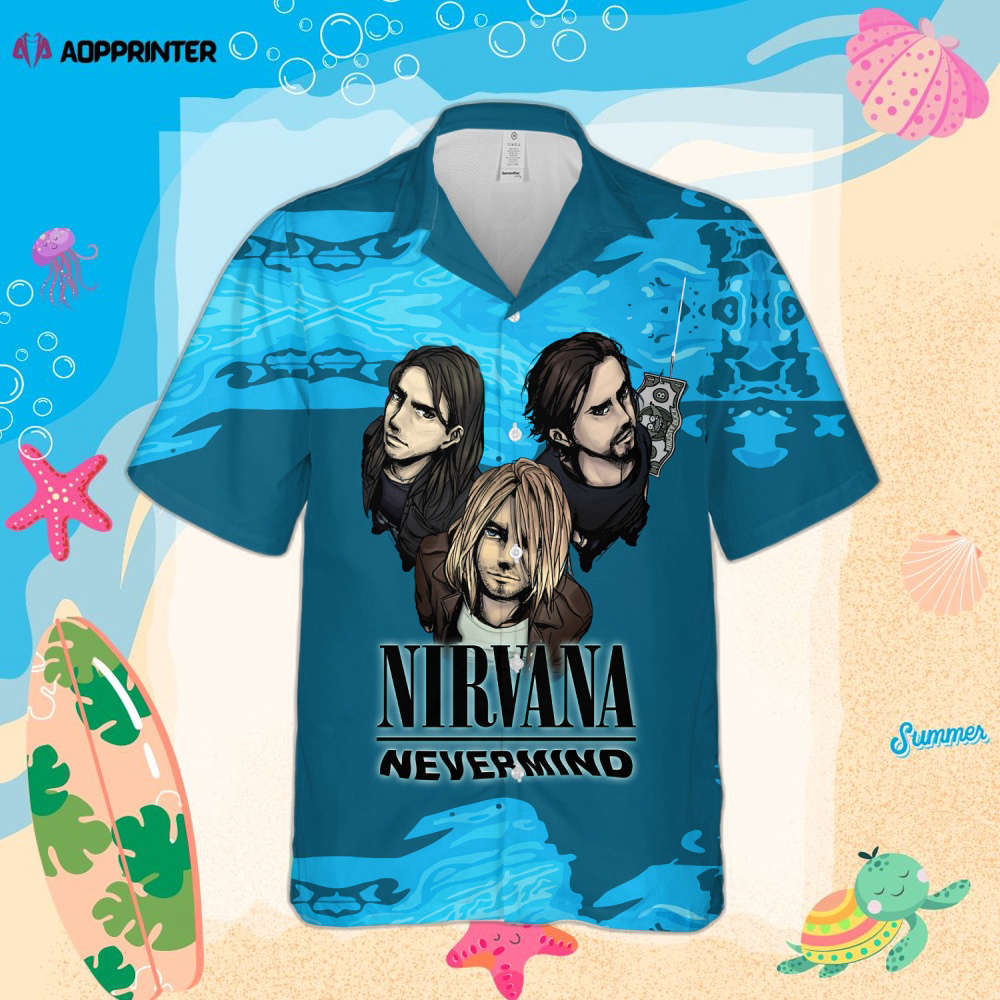 Nirvana Merch Nevermind Art Rock Music Cuban Shirt Premium Unique Hawaiian Shirt