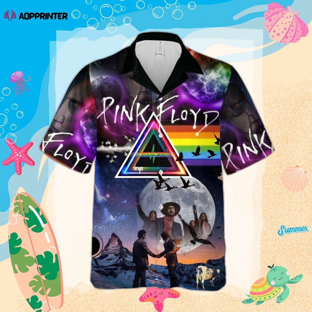 Pink Floyd Merch Collage Art Cuban Shirt Premium Hawaiian Shirt