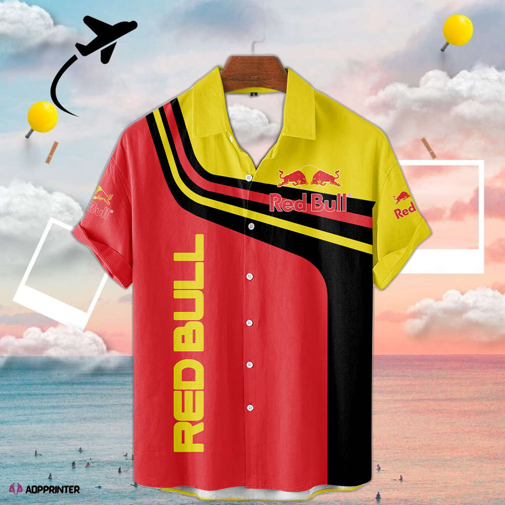 Red Bull Full Printing 3D Hawaiian Shirt Fan Made