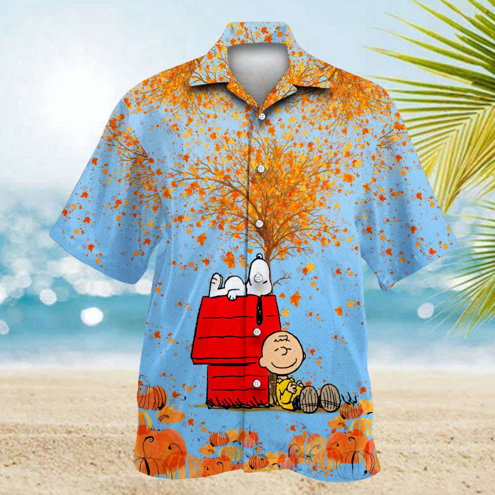 Snoopy 5 Blue Hawaiian Shirt Summer Aloha Shirt For Men Women