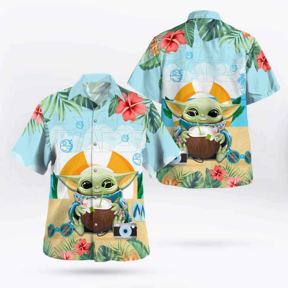 Star Wars Baby Yoda Hawaiian Shirt Summer Aloha Shirt For Men Women