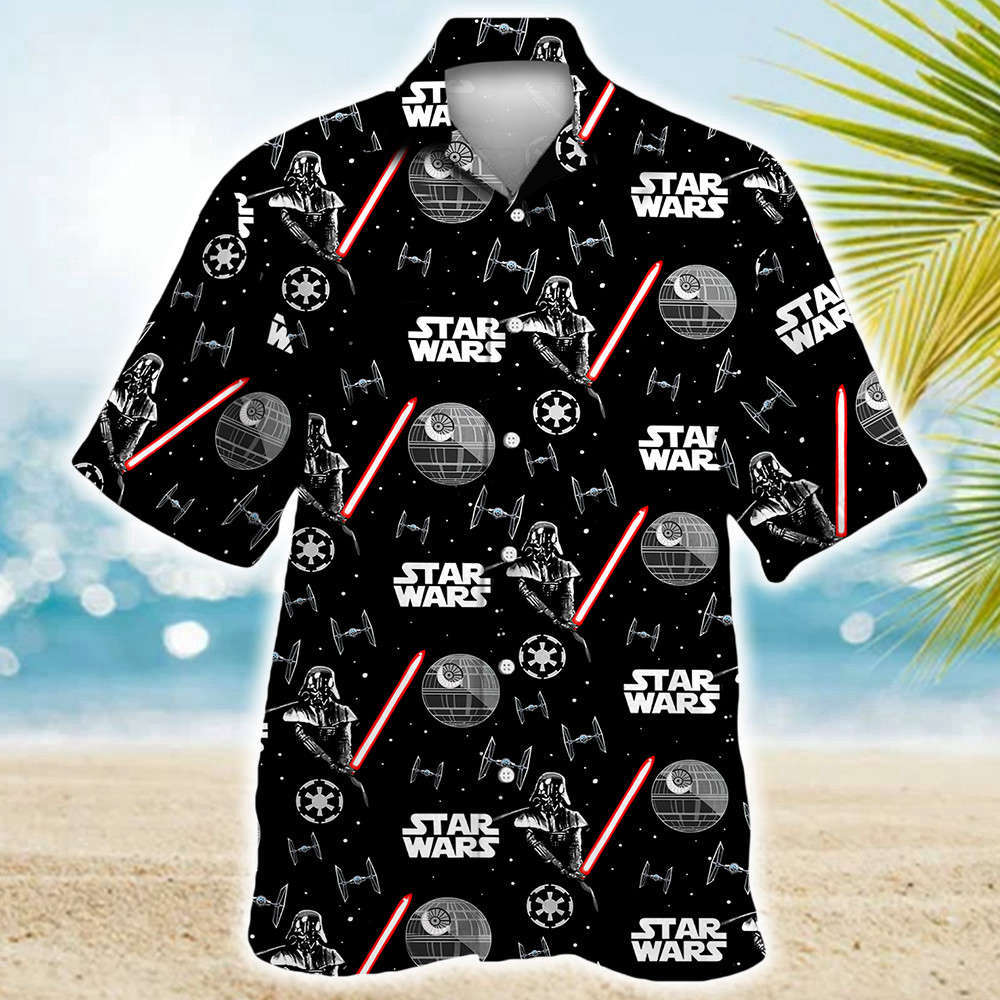 Star Wars Darth Vader With Light Saber Hawaiian Shirt Summer Aloha Shirt For Men Women