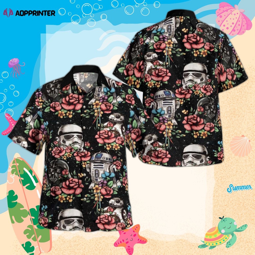 Star Wars Floral Hawaiian Shirt Summer Aloha Shirt For Men Women