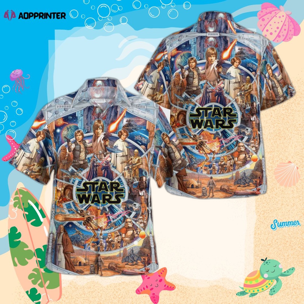 Star Wars Mens Hawaiian Shirt Summer Aloha Shirt For Men Women