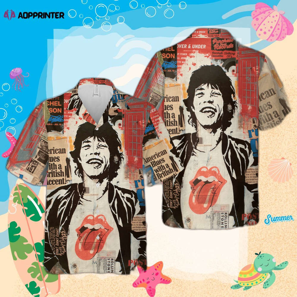 The Rolling Stones Mick Jagger Art Hawaiian Shirt