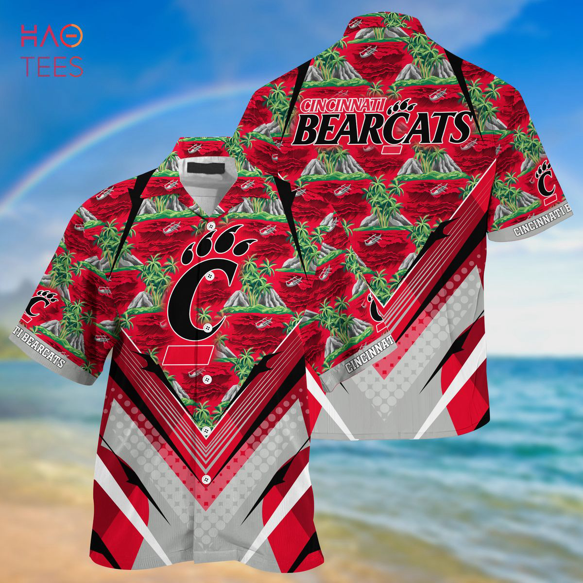 Cincinnati Bearcats 03 Button Up Summer Aloha Shirt For Men Women Hawaiian Shirt