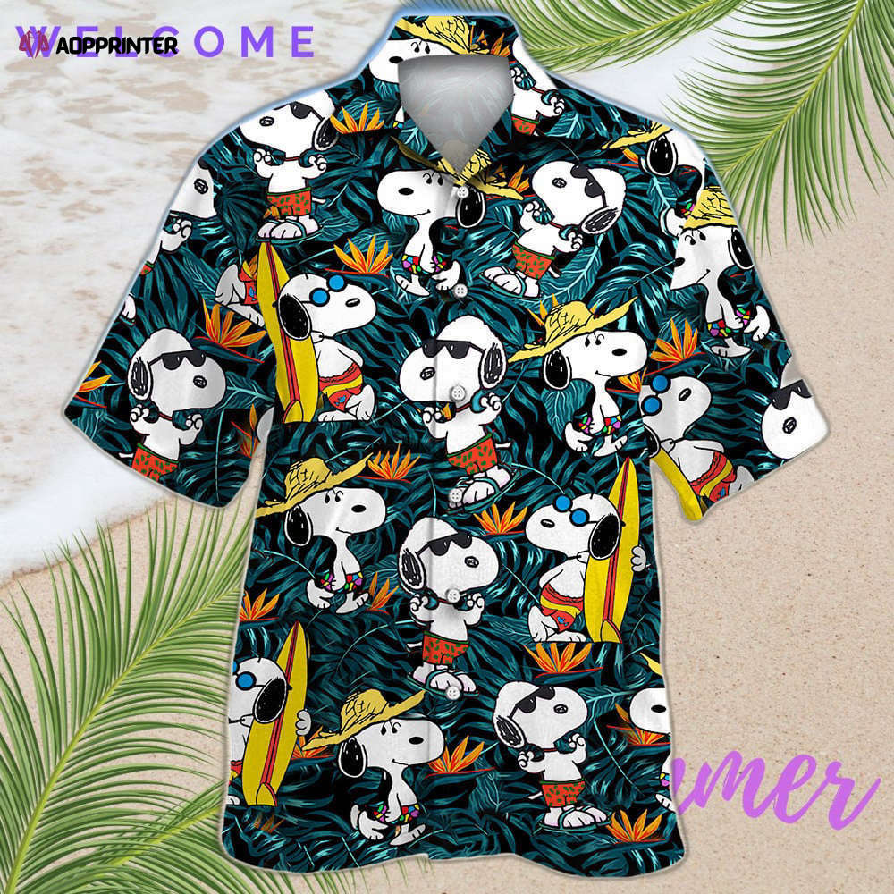 Tropical Snoopy Summer Time Hawaiian Shirt Summer Aloha Shirt For Men Women