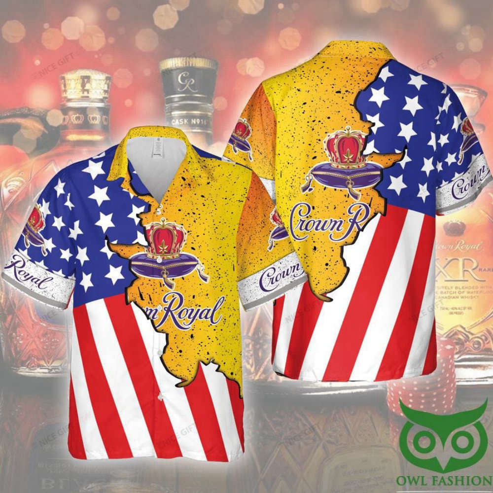 US Flag Crown Royal Hawaiian Shirt Summer Trending New Aloha Shirt For Men Women