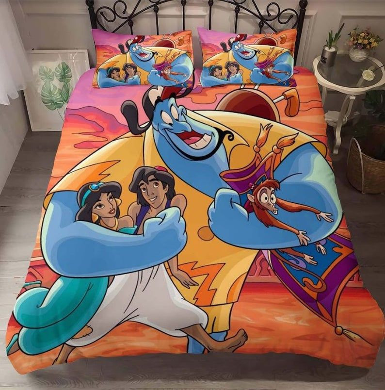 Disney Aladdin and Jasmine 2 Duvet Cover Set - Bedding Set