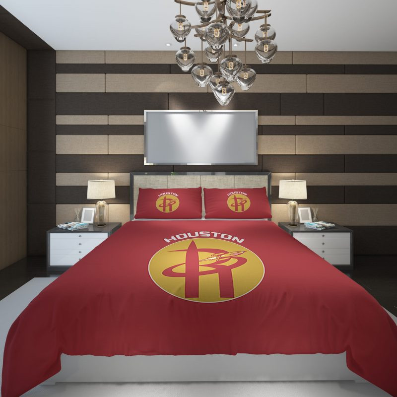 Houston Rockets 1 NBA Basketball Duvet Cover Set - Bedding Set