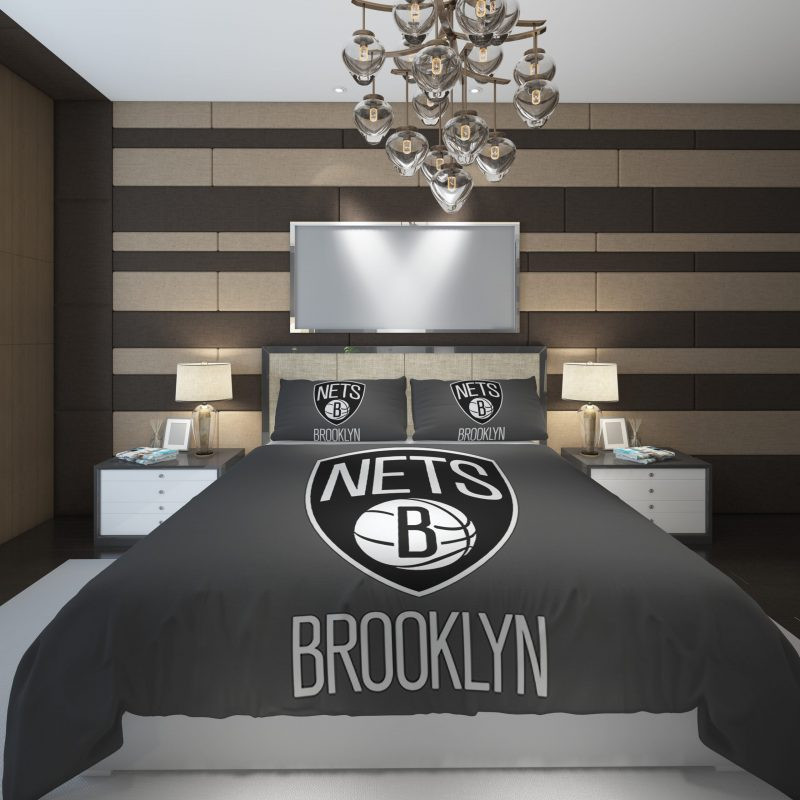 Brooklyn Nets 7 NBA Basketball Duvet Cover Set - Bedding Set