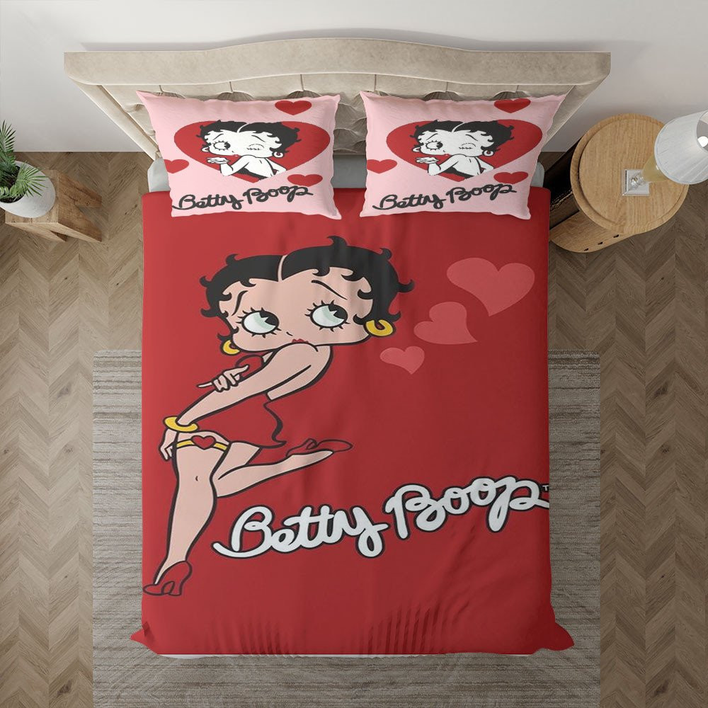 Betty Boop Kiss Love Duvet Cover Set - Bedding Set