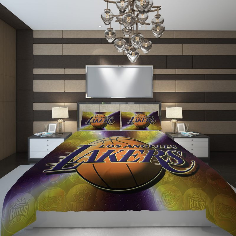 Los Angeles Lakers 4 NBA Basketball Duvet Cover Set - Bedding Set