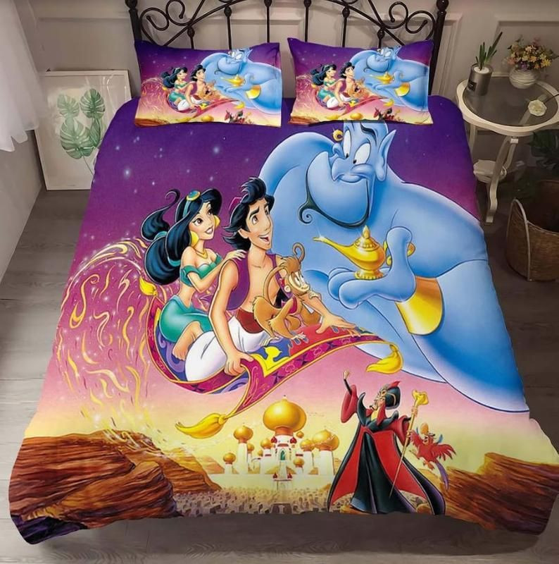 Disney Aladdin and Jasmine Duvet Cover Set - Bedding Set