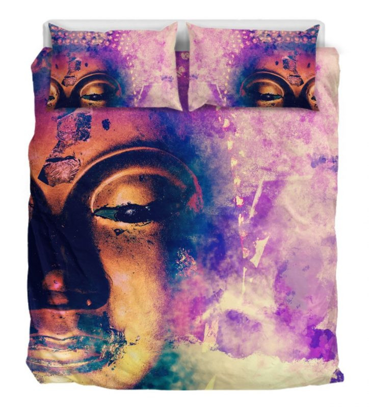 Purple Buddha Duvet Cover Set - Bedding Set