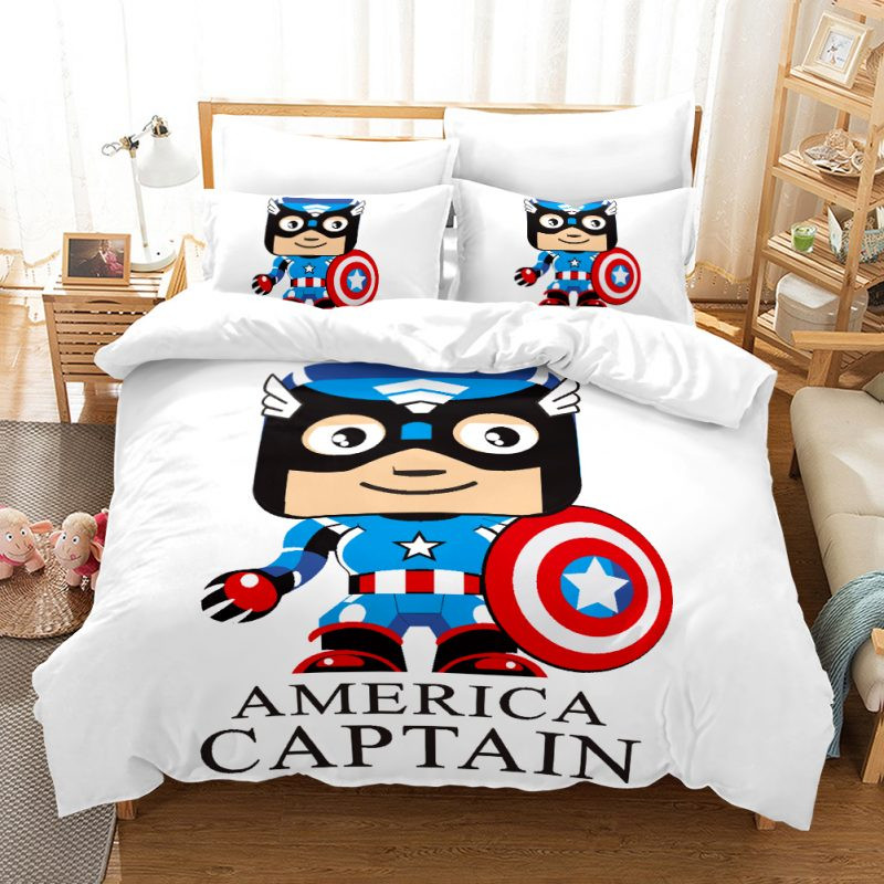 Captain America Chibi Duvet Cover Set - Bedding Set