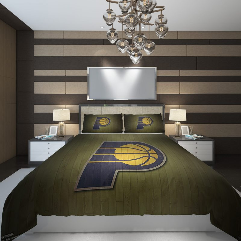 Basketball Indiana Logo NBA Pacers Duvet Cover Set - Bedding Set