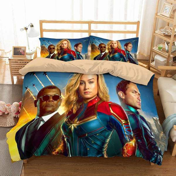 Captain Marvel 10 Duvet Cover Set - Bedding Set