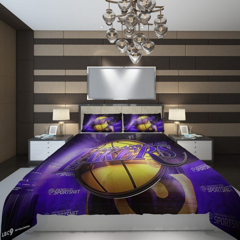 Los Angeles Lakers 3 NBA Basketball Duvet Cover Set - Bedding Set