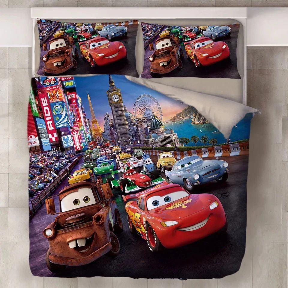 Movie Cars Lightning McQueen 7 Duvet Cover Set - Bedding Set