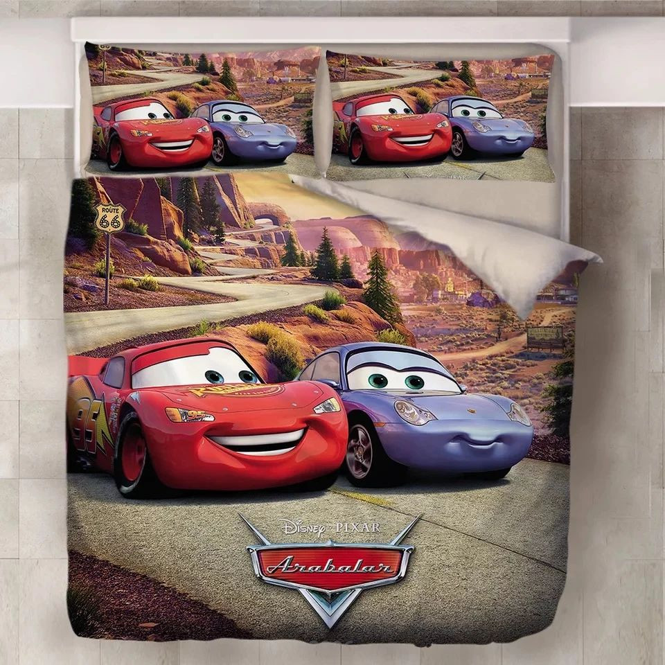 Movie Cars Lightning McQueen 8 Duvet Cover Set - Bedding Set