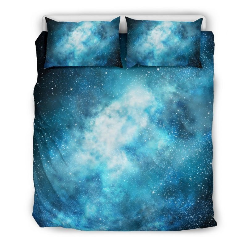 Blue Sky Universe Galaxy Space Duvet Cover Set - Bedding Set