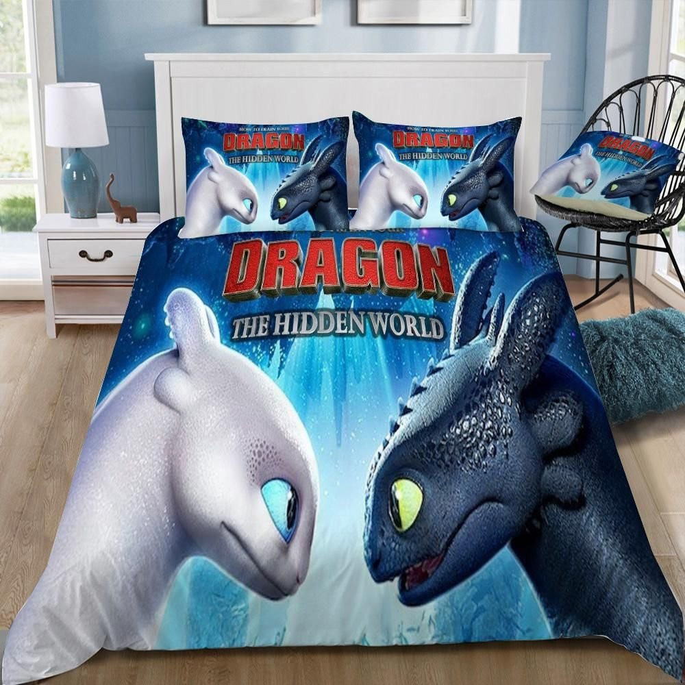 3d Customize How To Train Your Dragon 3 The Hiden World 2 Duvet Cover Set - Bedding Set