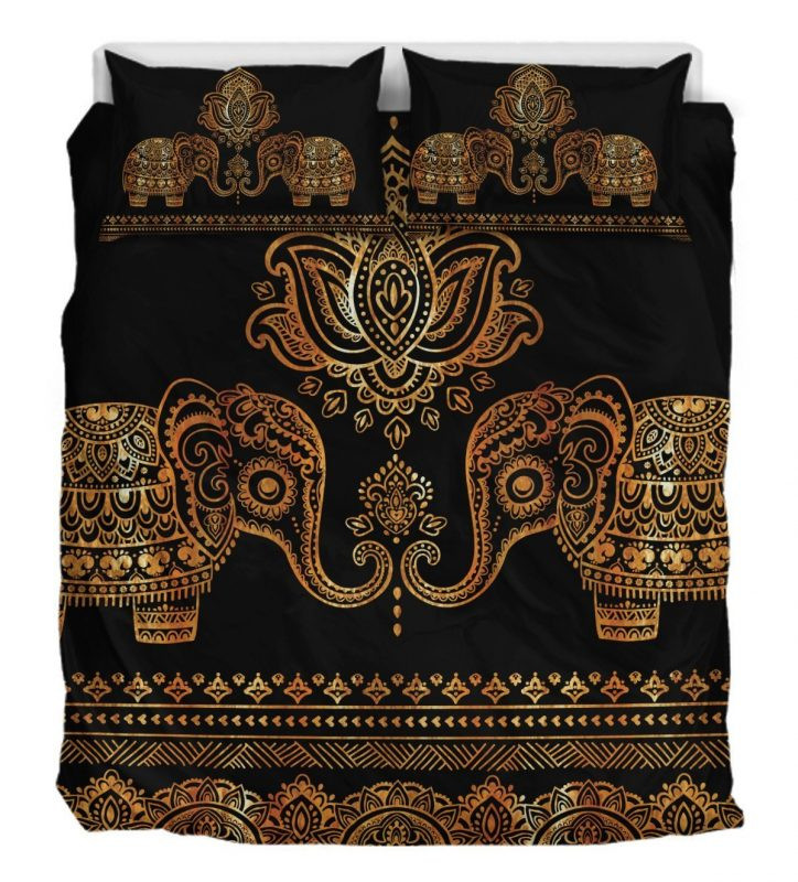 Lotus Elephants Duver Duvet Cover Set - Bedding Set