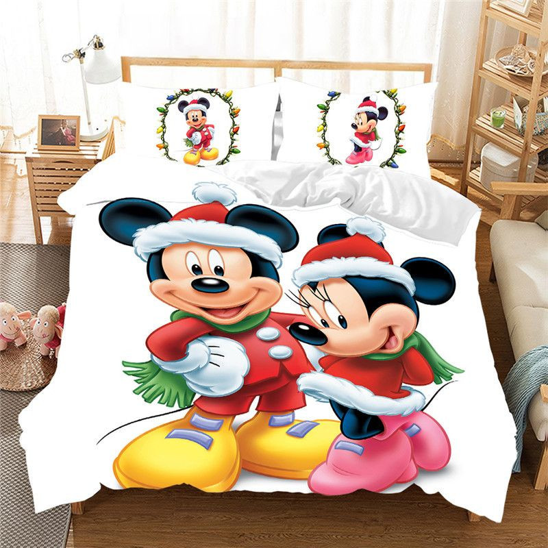 Disney Mickey Mouse And Minnie Mouse Duvet Cover Set - Bedding Set