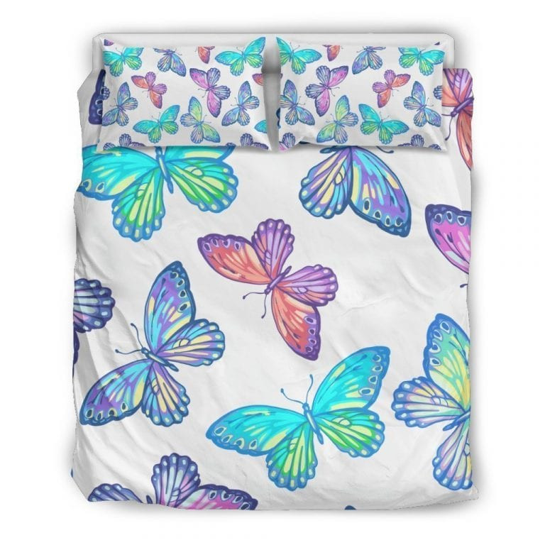 Colorful Butterfly Duvet Cover Set - Bedding Set