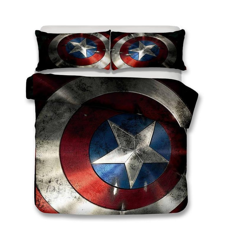Art Pattern Marvel The Avengers Captain America Steven Rogers Duvet Cover Set - Bedding Set